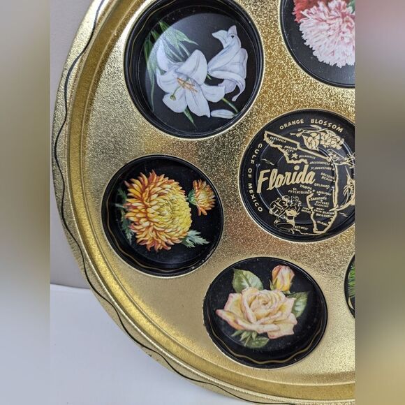 Vintage Florida serving dish, travel souvenir Florida, drink tray - Picture 3 of 6